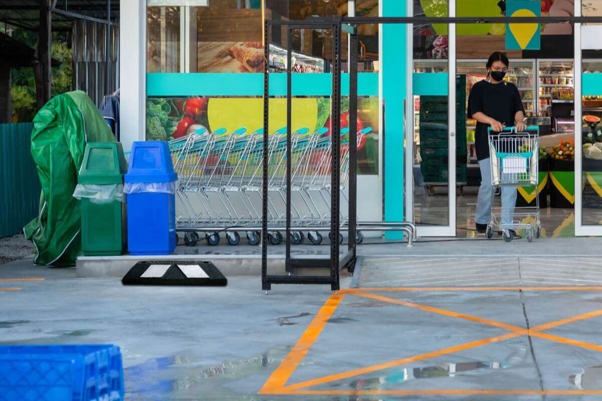 topes en un supermercado