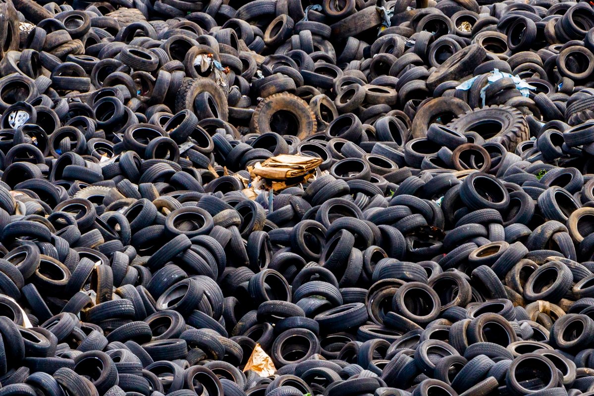 productos de caucho reciclado