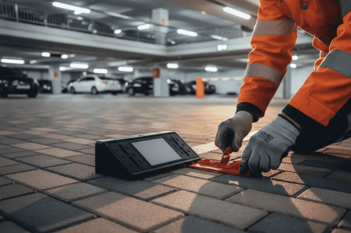 topes de estacionamiento