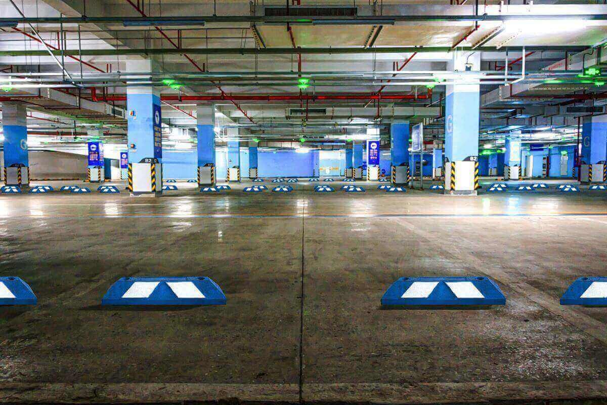 topes de estacionamiento de caucho